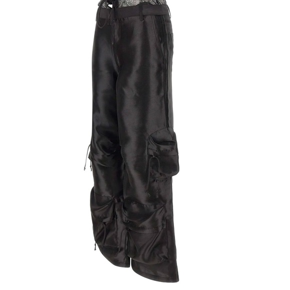 ROTATE BIRGER CHRISTENSEN Lace Flared Cargo Pants US 6 - Picture 3 of 5